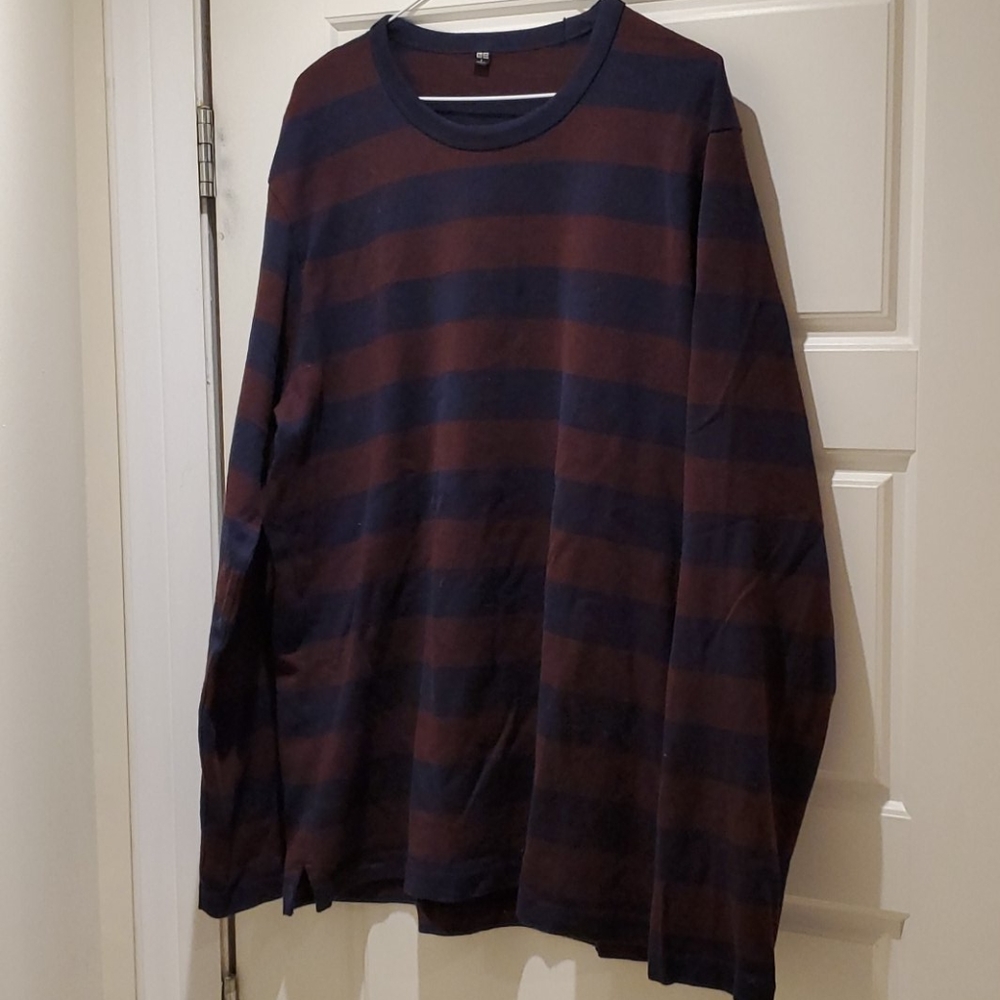 UNIQLO STRIPED LONG SLEEVE SHIRT SIZE L